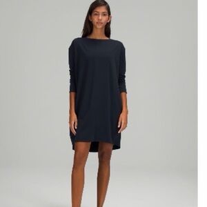 Back in Action Long Sleeve Dress - True Navy
